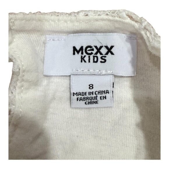 Mexx Kids Dress Girls 8 White Lace Floral Short Sleeve Lined Party Formal Youth - Picture 4 of 6